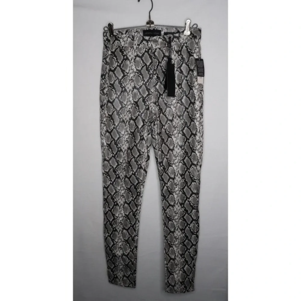 Kendall Kylie‎ Snake Print Faux Leather Pants Skyscraper Skinny 26 Clubwear NWT